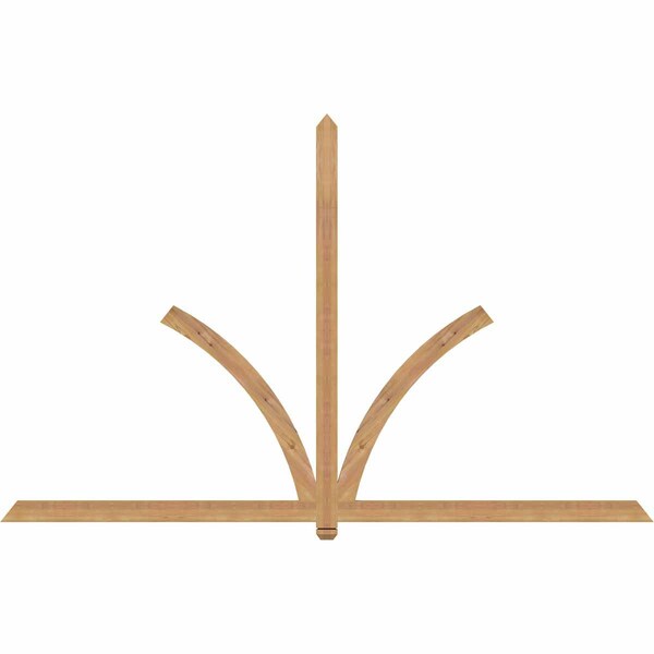 Ekena Millwork Redmond Timber Gable Bracket, Western Red Cedar, 108"W x 68"H x 1 1/2"D x 3 1/2"F, 15/12 Pitch GBW108X68X0204RED00SWR - main